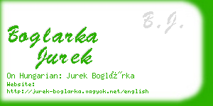 boglarka jurek business card